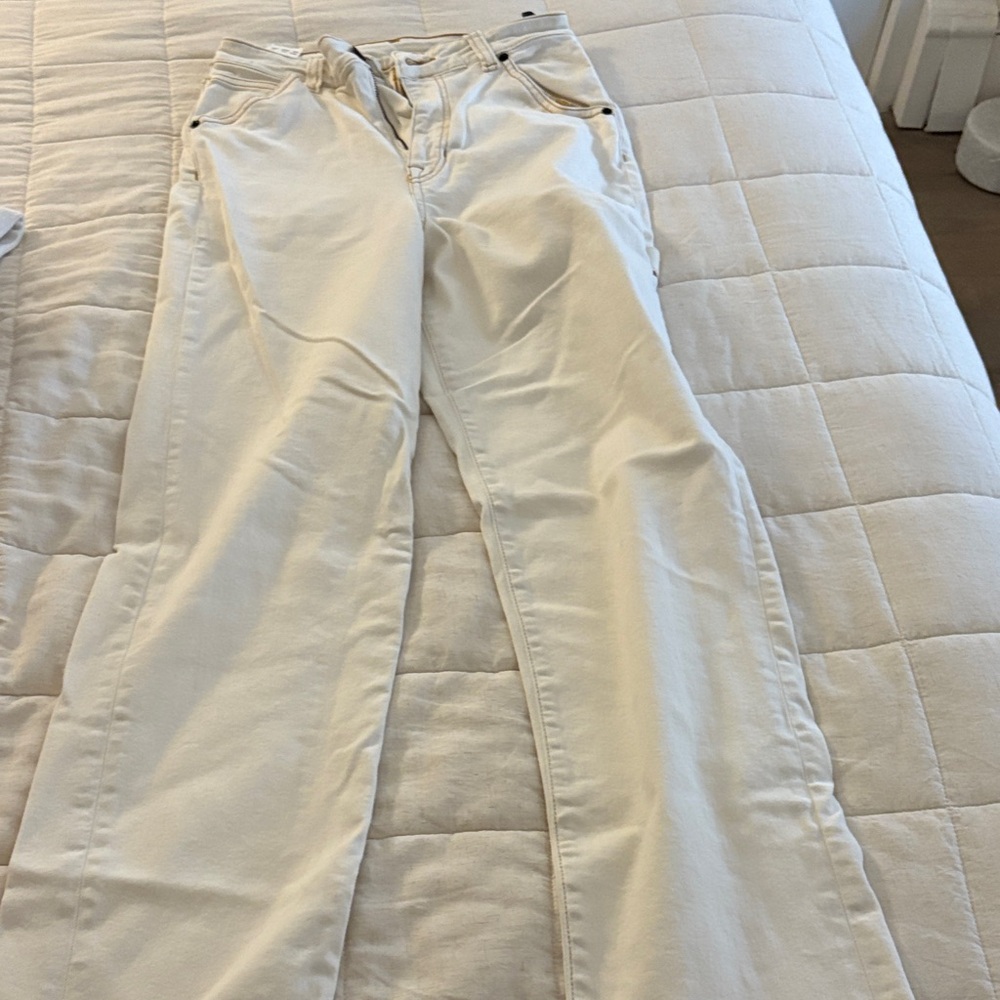 Buffalo David Bitton Women's High-Rise Straight Jeans in Cream